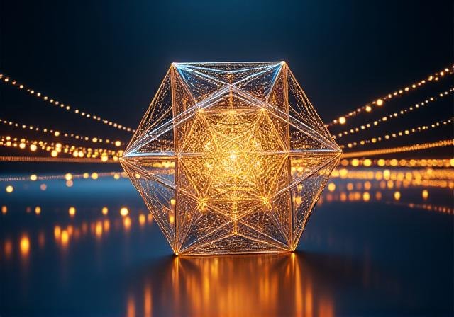 Abstract representation of business agility showing light trails and geometric structure